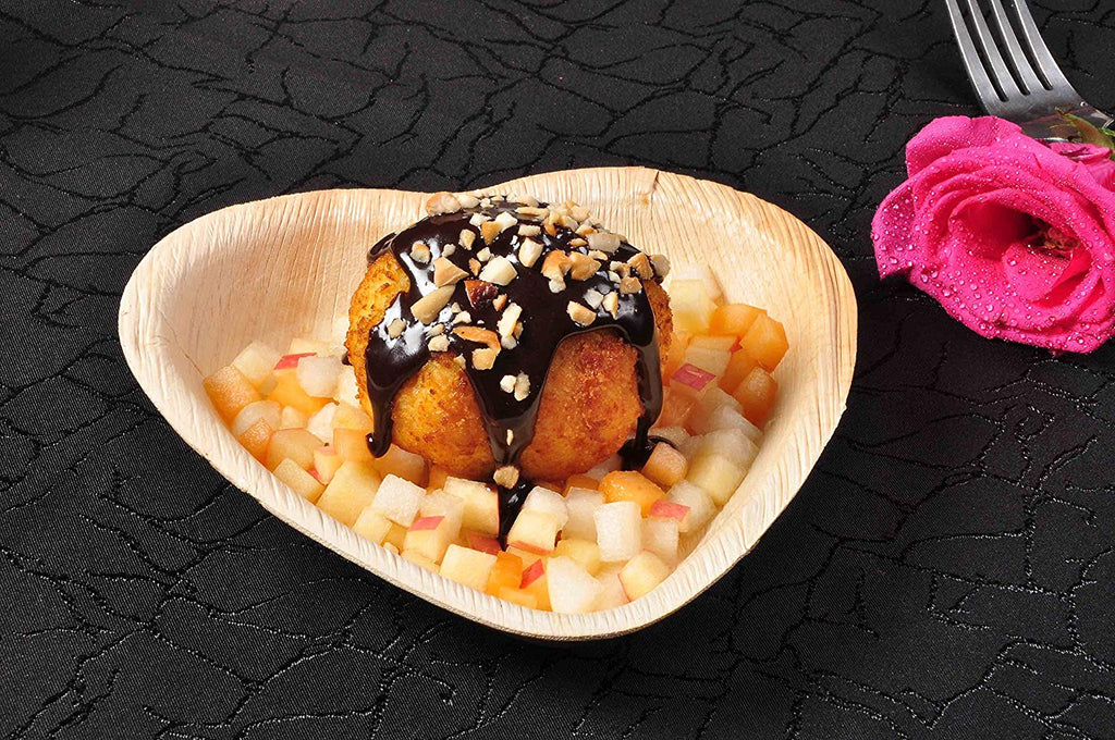 Heart Palm Leaf Plates - 6" Inch (Set of 50/100/200) - greensift