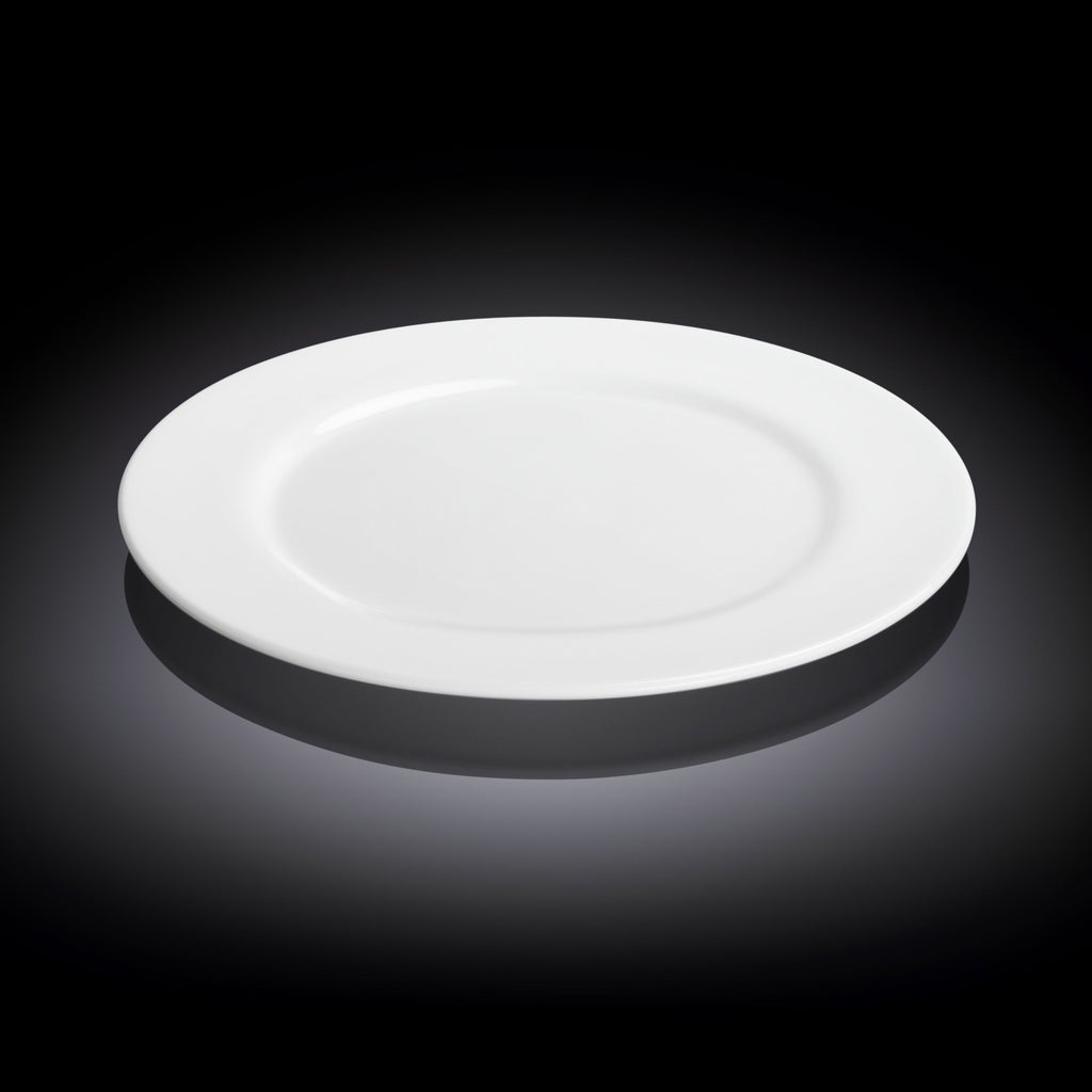 Professional Rolled Rim White Dinner Plate 9" inch | 23 Cm - greensift