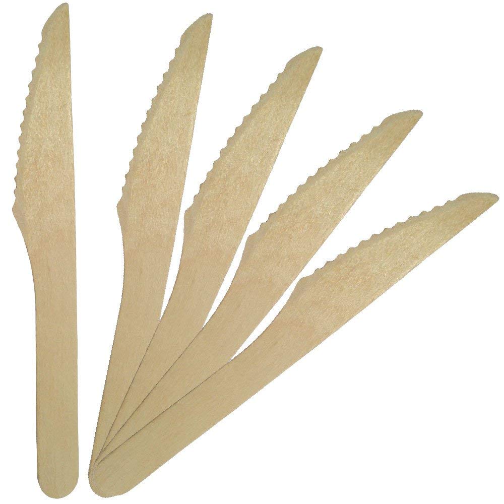 Wooden Disposable Knives - greensift