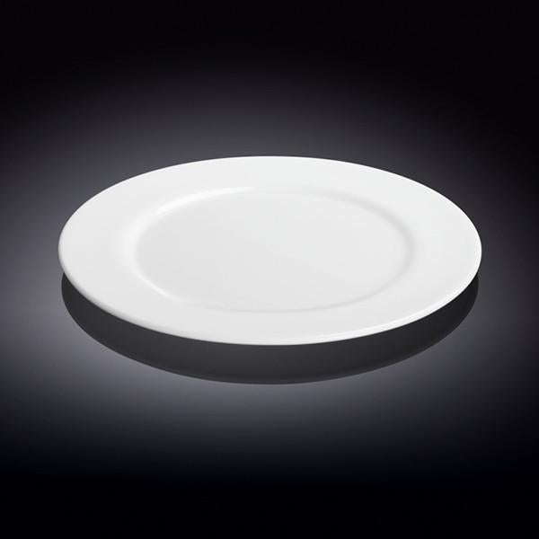 Professional Rolled Rim White Dinner Plate 9" inch | 23 Cm - greensift