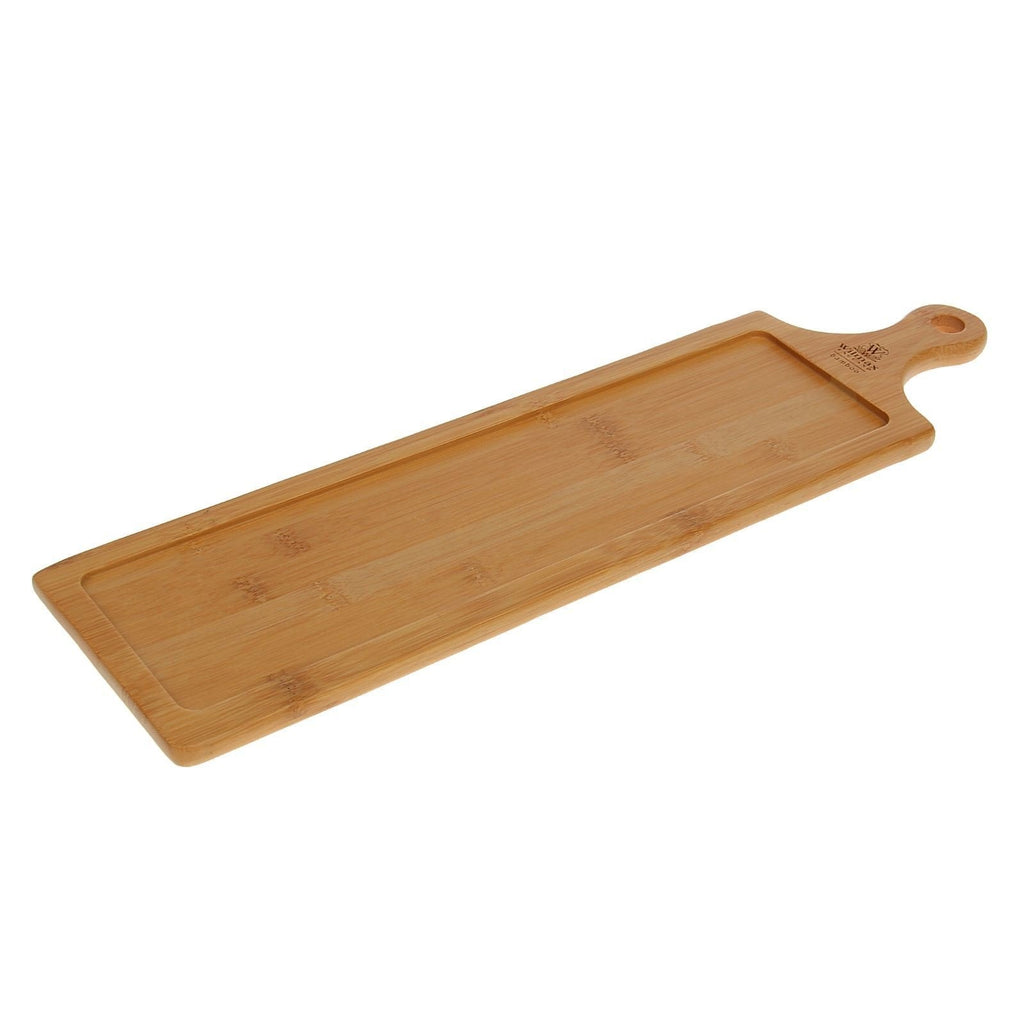 Bamboo Tray 18" inch X 4.75" inch | For Appetizers / Barbecue / Burger Sliders - greensift